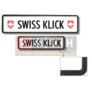 Swissklick - Nummernrahmen Langformat schwarz