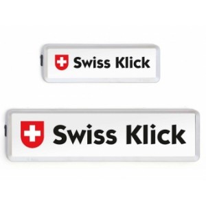 Swissklick - Nummernrahmen Langformat Chrom Matt